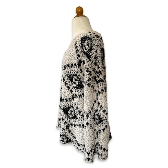 Knit oversized Pullover Sweater Long Sleeve V-Neck Popcorn - Picture 7 of 9